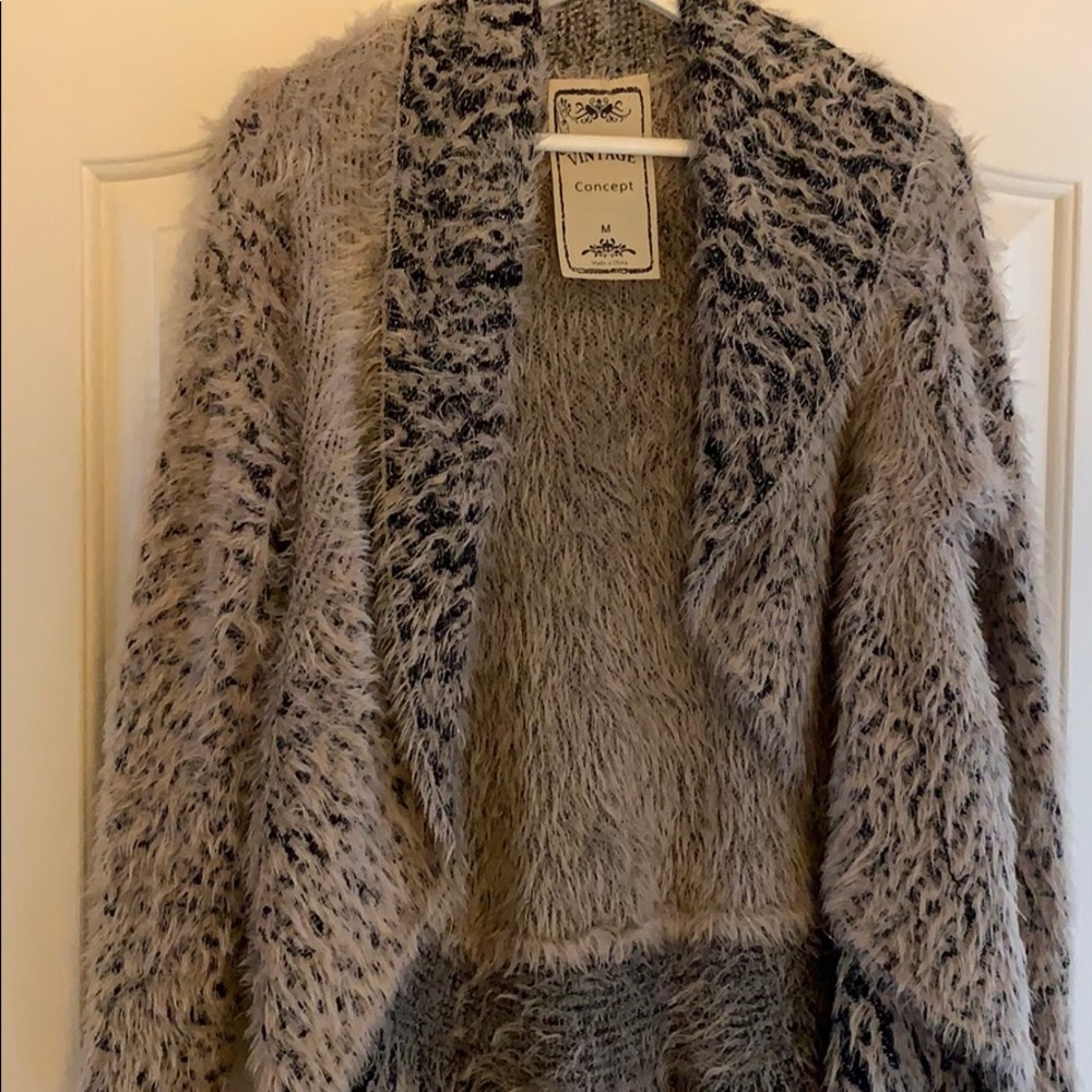 Cheetah fur cardigan , gorgeous on